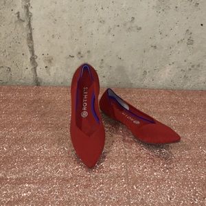 Rothy’s Red Pointed Toe Flats - Size 8.5